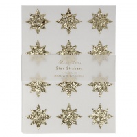 Gold Eco Glitter Star Stickers By Meri Meri